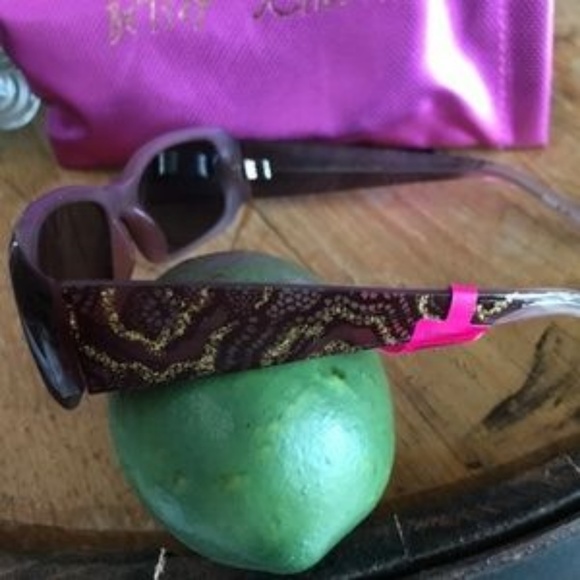 BETSEY JOHNSON Espresso Gold Lace UV Sunglasses 17 main image 6